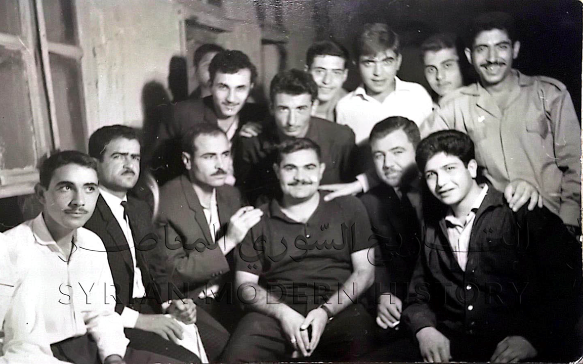 من حفل وداع د. زيد اليوسفي في منزل د. محمد خير الحجة بدوما عام 1967م (1)