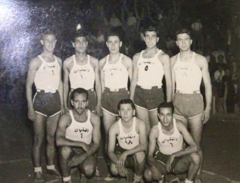 فريق نادي الفتيان الرياضي بدمشق عام 1950م